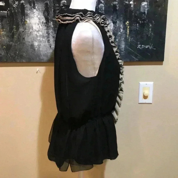 Chic Black Ruffled Halter Top - Picture 4 of 9
